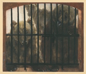 Drei Bären im Käfig. Aus dem "Kinderalbum"