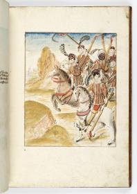 Einzug der Johanna von Kastilien in Brüssel am 9. Dezember 1496: Fackelschwingende Edelleute zu Pferd