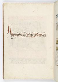 Einzug der Johanna von Kastilien in Brüssel am 9. Dezember 1496: Lebende Bilder: Kommentar zu Drei sitzende Jungfrauen, von denen die mittlere an einer Schnur eine Taube herablässt, welche eine Krone hält. Links Ausblick auf den Kanal einer Stadt