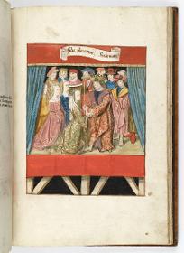Einzug der Johanna von Kastilien in Brüssel am 9. Dezember 1496: Lebende Bilder: Salomo empfängt die Tochter Pharaos