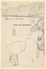 Musikalische Skizze, Recto und Verso