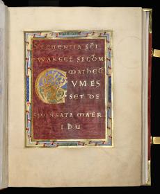 Evangelistar Heinrichs IV. (?), Zierseite zu Matthäus 1,8 mit Initiale C