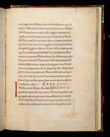Evangelistar Heinrichs IV. (?), Textseite mit roter Textmarke I