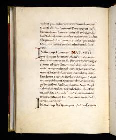 Evangelistar Heinrichs IV. (?), Textseite mit gemalten Textmarken I