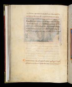 Evangelistar Heinrichs IV. (?), Textseite mit kleiner roter Initiale E