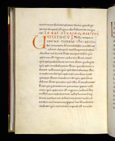 Evangelistar Heinrichs IV. (?), Textseite mit Initiale U