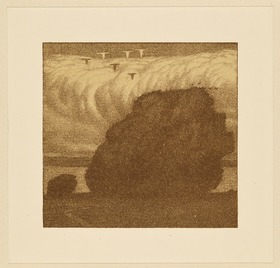 Probedruck der Illustration zu Gottfried Schwab, Wolkenschatten und Höhenglanz