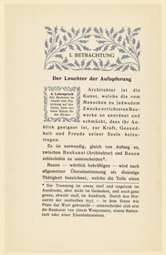 Probedruck zu John Ruskin, Die sieben Leuchter der Baukunst