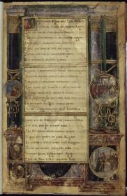 Gaspare Visconti, Romanzo di Paolo e Daria (Li due amanti Paolo e Daria): Säulenrahmung mit Medaillons