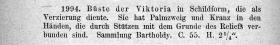 Büste der Victoria in Schildform