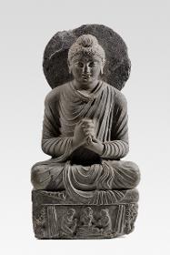 Buddha bei der Verkündigung der Lehre (dharmachakra-mudra)