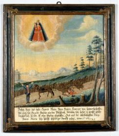 Muttergottes im Lichtloch mit Wolkengirlande