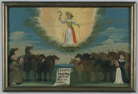 EXVOTO Joseph Wagner 1747 Maria als Haußfrau.