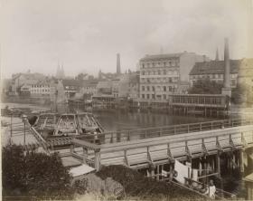 Berlin, Stralauer Straße Spreeseite mit Waisenbrücke