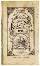 Grossherzoglich Mecklenburg-Schwerinscher und Mecklenburg-Strelitzscher Kalender für 1916