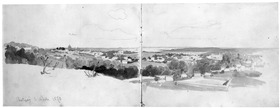 Doppelseite: Chatenay, in der Ferne Paris