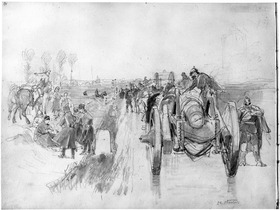 Artillerie auf dem Marsch