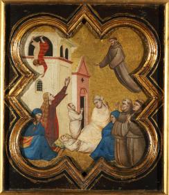 Der heilige Franziskus erweckt ein Kind