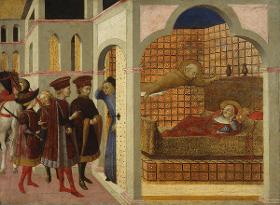 Der selige Ranieri von Borgo San Sepolcro erscheint einem römischen Kardinal im Schlaf