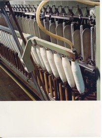Lauffenmühle, Detail einer Spinnmaschine