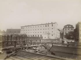 Berlin, Molkenmarkt von der Wasserseite, Polizeipräsidium
