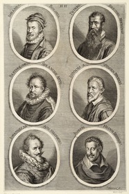 Sechs Künstlerbildnisse: Giambologna, Pieter Bruegel, Bartholomäus Spranger, Jodocus van Winghe, Hans von Aachen, Joseph Heintz
