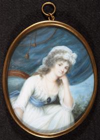Bildnis einer jungen Dame mit weißer Haube