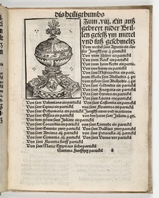 Wittenberger Heiltumsbuch: Rundes Gefäß mit hexagonalem Fuß