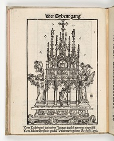 Wittenberger Heiltumsbuch: Monstranz mit zwei Engeln