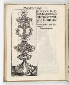 Wittenberger Heiltumsbuch: Goldenes Kreuz mit Edelsteinen