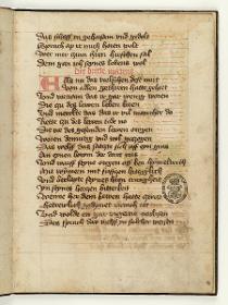 Fabel vom kranken Löwen. Handschriftliche Textseite