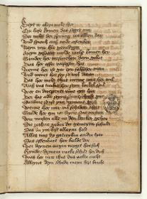 Fabel vom kranken Löwen. Handschriftliche Textseite