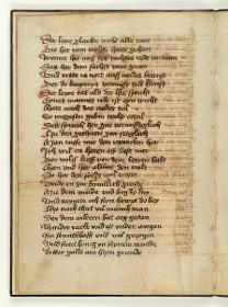 Fabel vom kranken Löwen. Handschriftliche Textseite