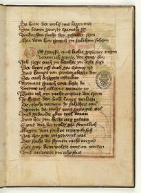 Fabel vom kranken Löwen. Handschriftliche Textseite