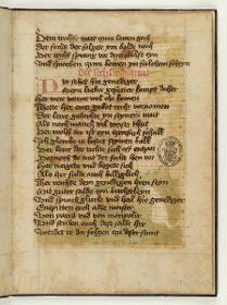 Fabel vom kranken Löwen. Handschriftliche Textseite