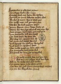 Fabel vom kranken Löwen. Handschriftliche Textseite