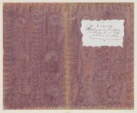 Kleisterpapier mit Dekor (Einband für eine Akte mit Etikett, 1771/1772)