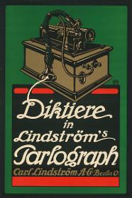 Diktiere in Lindström's Parlograph Carl Lindström AG Berlin