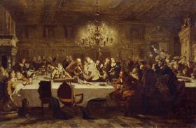 Gastmahl der Generäle Wallensteins. Entwurf