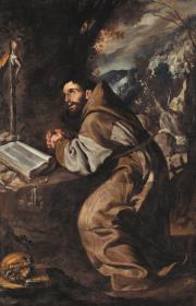 Der heilige Franziskus betend