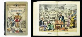 Arbeitsstätten und Werkzeuge der wichtigsten Handwerker. 24 Taf. in lithograph. Farbendruck