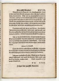 Kapitel "Der eilfft Artickel.", aus: "Das Symbolum oder gemeine Bekentnis der zwelff Aposteln [...]" (Apostelmartyrien), Wittenberg 1539