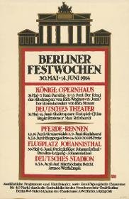 Berliner Festwochen  30. Mai - 14. Juni 1914
