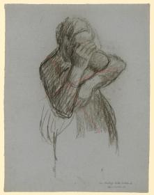 Mutter, Säugling an ihr Gesicht drückend (Verworfene Vorstudie zur gleichnamigen, ebenfalls verworfenen Lithographie)