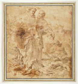 Szene aus dem Leben eines Franziskaner-Heiligen (wohl nach Andrea Suppa, Oratorio San Francesco, San Domenico, Messina)