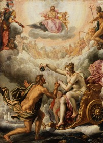 Aeneas wird von Venus in den Olymp aufgenommen