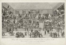 Coup d'oeil exact de l'arrangement des Peintures au Salon du Louvre, en 1785
