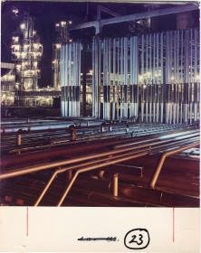 Mannesmann, Caltex Raffinerie Raunheim (im Bau?) bei Nacht