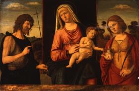 Maria mit dem Kind, Johannes dem Täufer und der heiligen Lucia