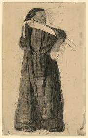 Frau mit Sense (Verworfene zweite Fassung zu Blatt 3 aus "Bauernkrieg", 1. Zustand)